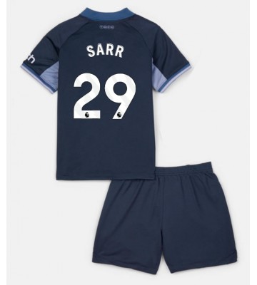 Tottenham Hotspur Pape Matar Sarr #29 Udebanesæt Børn 2023-24 Kort ærmer (+ korte bukser)